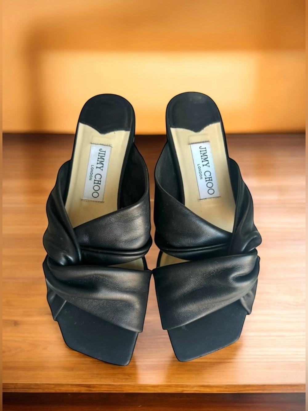 Jimmy Choo Narisa Sandals Black Bappa Leather